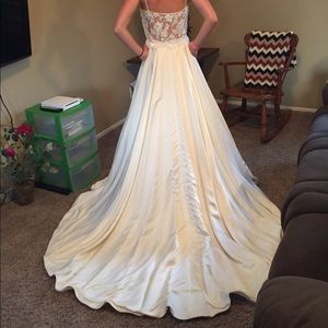 Marisa Bridal Champagne Lace Back Wedding Dress